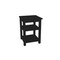 Homeroots 28" Black Solid Wood Nightstand 548314 - alternate 1