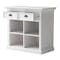Homeroots 35in White Accent Cabinet With Two Drawers and Baskets 388218 - alternate 1