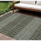 Homeroots 9' X 12' Brown Green And Olive Green Tribal Washable Indoor Outdoor Area Rug 582552 - alternate 1