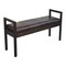 Homeroots 43in Brown Solid Wood Storage Bench With Cabinet 718238 - alternate 2