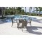 Hospitality Rattan Patio Ultra 5-Piece Stackable Woven Armchair Dining Set with Cushions 890-1147-GRY-5DA-CUSH - alternate 2