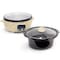 Megachef 6.9 Quart Oval Electric Digital Slow Cooker in Cream with Black Pot MCSC-OV650C - alternate 2