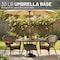 Us Weight 30 lbs. Cement Prefilled Round Bronze Umbrella Base for Patio Table FUB30BZ - alternate 3