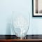 Homeroots 12" Clear And White Tree Of Life Oval Lead Free Crystal Table Vase 375736 - alternate 2