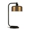 Homeroots 20" Black Metal Arched Table Lamp With Brass Bowl Shade 524368 - alternate 2