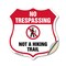 Signmission No Trespassing Shield Sign Not A Hiking, 12 Inch X 12 Inch, Vinyl Decal SHI-D-12-414 - alternate 1