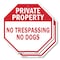 Signmission Private Property No Trespassing No, 10 inch X 10 inch, Aluminum Metal Signs, 2PK OC-A-2PACK-10-158 - alternate 1