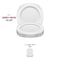 Smarty Had A Party 10.25" White with Silver Fancy Round Disposable Plastic Dinner Plates, 120PK 8880-WHS-CASE - alternate 2