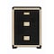 Homeroots 48" Black And Gold Faux Crystal Bling Wood Six Drawer Dresser 564687 - alternate 4