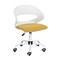 Homeroots White and Yellow Adjustable Height Swivel Rolling Office Chair 568074 - alternate 2