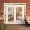Vdomdoors Front Exterior Prehung Metal-Plastic Double Doors Frosted Glass / MANUX 8102 White Silk / Office Co MANUX8102DEXD-WS-W12+72+12xH80+14-LH-I - alternate 2