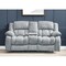 Homeroots 77" Light Gray Manual Reclining Loveseat With Storage 561562 - alternate 1