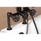 Kingston Brass 7" Center Deck-Mount Clawfoot Tub Faucet with Hand Shower, Oil Rubbed Bronze AE8105RX - alternate 2