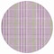 Homeroots 8' Purple Green And Ivory Round Plaid Washable Indoor Outdoor Area Rug 601508 - alternate 2