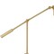Homeroots 61" Brass Adjustable Swing Arm Floor Lamp With Gold Cone Shade 523596 - alternate 3