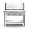 Koolmore Three Pan Open Well Electric Steam Table with Undershelf and Sneeze-Guard, . KM-OWS-3SG - alternate 1