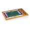 Picnic Time Family Of Brands NCAA Northwestern Wildcats Football Field Icon Glass Top Cutting Board & Knife Set 910-00-505-434-0 - alternate 2