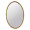 Homeroots 35" Brown Oval Solid Wood Framed Accent Mirror 485059 - alternate 1