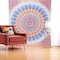 Homeroots 92" X 84" Orange Blue And Yellow Mandala Cotton Hanging Tapestry 397409 - alternate 2