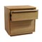 Homeroots 24" Natural Solid and Manufactured Wood Two Drawer Nightstand 555396 - alternate 6