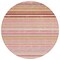 Homeroots 8' Pink Blush And Burgundy Round Striped Washable Indoor Outdoor Area Rug 614823 - alternate 2