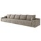 Homeroots 168" Camel Corduroy Modular Compression Foam Sofa With Toss Pillows 712980 - alternate 1