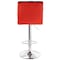 Elama 2 Piece Adjustable Faux Leather Two Toned Bar Stool in Black and Red ELM-744-BLK-RED - alternate 2