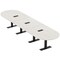 Skutchi Designs 16ft Racetrack Conference Table With Power | Harmony Series | 16 Person Meeting Room Table HAR-RAC-48X192-T.BK-WA7976-EBLK - alternate 1