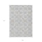 Homeroots 9' X 12' Silver Gray And Gold Floral Washable Indoor Outdoor Area Rug 595989 - alternate 2