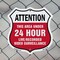 Signmission 24 Hour Surveillance Shield Sign Attenti, 6 Inch X 6 Inch, Plastic Sign SHI-P-6-353 - alternate 4