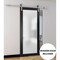 Sartodoors Sturdy Barn Door Planum 2102 Black Solid Core Modern Interior PLANUM2102BD-S-BLK-18 - alternate 1