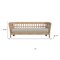 Homeroots 74" Light Brown Teak Solid Wood and Cushions Patio Sofa 528679 - alternate 3
