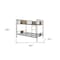 Homeroots 83" X 65" X 68" Sandy Black  Dark Bronze Handbrushed Queen Over Queen Bunk Bed 286143 - alternate 4