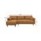 Homeroots 102" Sienna Leather Sofa With Brown Legs 641043 - alternate 2