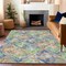 Homeroots 10' X 14' Beige Blue And Green Geometric Washable Indoor Outdoor Area Rug 609123 - alternate 2