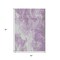 Homeroots 5' X 8' Lavender And Ivory Abstract Washable Indoor Outdoor Area Rug 617783 - alternate 3