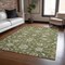 Homeroots 5' X 8' Olive Green Brown And Ivory Moroccan Washable Indoor Outdoor Area Rug 605170 - alternate 2