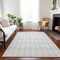 Homeroots 5' X 8' Silver And Ivory Geometric Washable Indoor Outdoor Area Rug 577110 - alternate 3