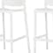 Homeroots Set of Two 30" White Heavy Duty Plastic Low Back Outdoor Bar Height Chairs, 2PK 565363 - alternate 2
