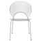 Leisuremod Opulent Modern Plastic Dining Side Chair with Chrome Metal Legs in Clear, 4PK OC20CL4 - alternate 2