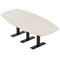 Skutchi Designs Arc Boat Conference Table With Power, 48 in W, 96 in L HAR-ABOT-48X96-T.BK-K458-NA - alternate 1