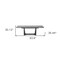 Homeroots 94" Gray and Black Ceramic and Steel Self-Storing Leaf Trestle Base Extendable Dining Table 544709 - alternate 2