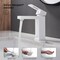 Kibi Cubic Single Handle Bathroom Vanity Sink Faucet with Pop Up Drain C-KBF1002MW-KPW100MW - alternate 2