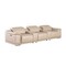 Homeroots 134" Beige Top Grain Leather Reclining USB Sofa And Storage 643703 - alternate 3