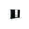 Homeroots 35in Black Open Shelving TV Stand 468918 - alternate 2