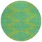 Homeroots 8' Green And Aqua Round Geometric Washable Indoor Outdoor Area Rug 598736 - alternate 2