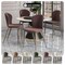 Leisuremod Mosaic Collection Modern Dining Chair in Plum Purple Fabric, 2PK MC44PR2 - alternate 4
