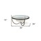Homeroots 36" Brown and Gold Wood and Metal Round Coffee Table With Shelf 376276 - alternate 3