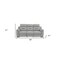 Homeroots 90" Gray Faux Leather Reclining Sofa With Brown Legs 343839 - alternate 3