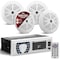 Pyle Pyle Marine Radio Receiver Speaker Set, 12V Bluetooth, Waterproof, 4 Speakers, Remote, White PLMRKT38W - alternate 1
